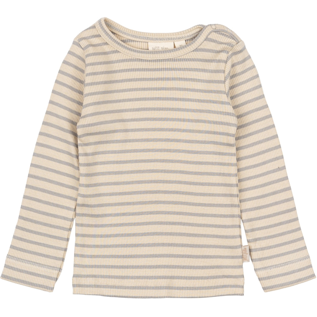 PETIT PIAO T-shirt L/S Modal Striped Langærmet bluse