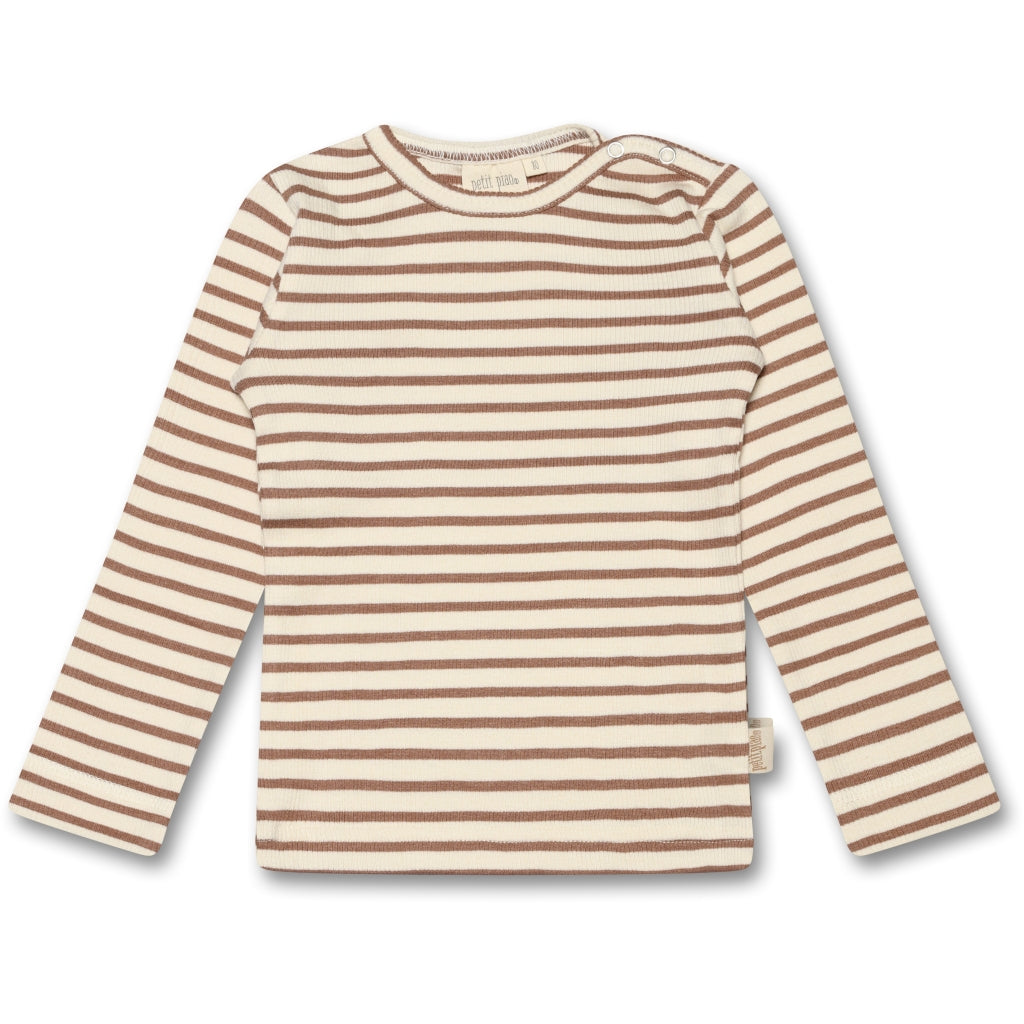 PETIT PIAO T-shirt L/S Modal Striped Langærmet bluse