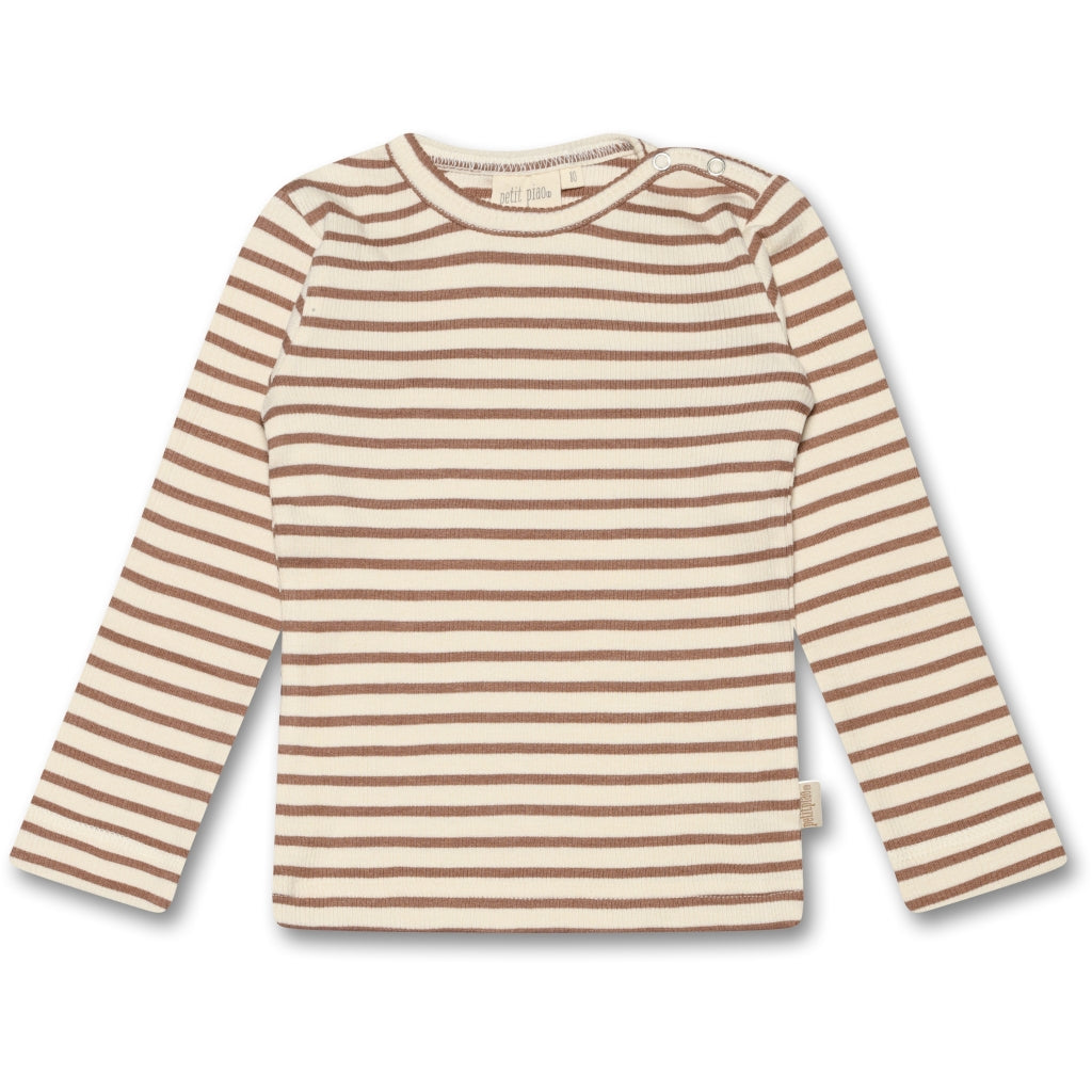 PETIT PIAO T-shirt L/S Modal Striped Langærmet bluse Tuscany