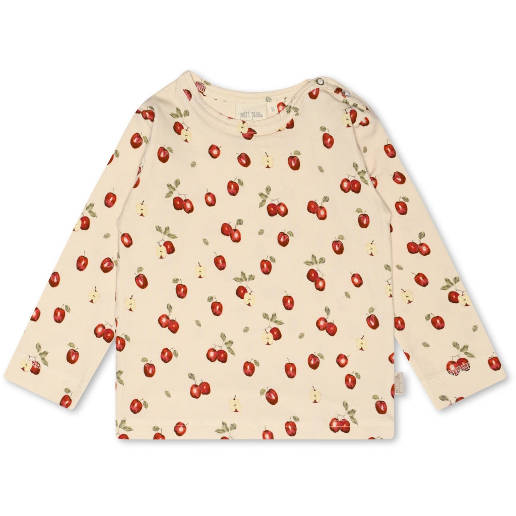 PETIT PIAO T-shirt L/S Printed Langærmet bluse Apple AOP