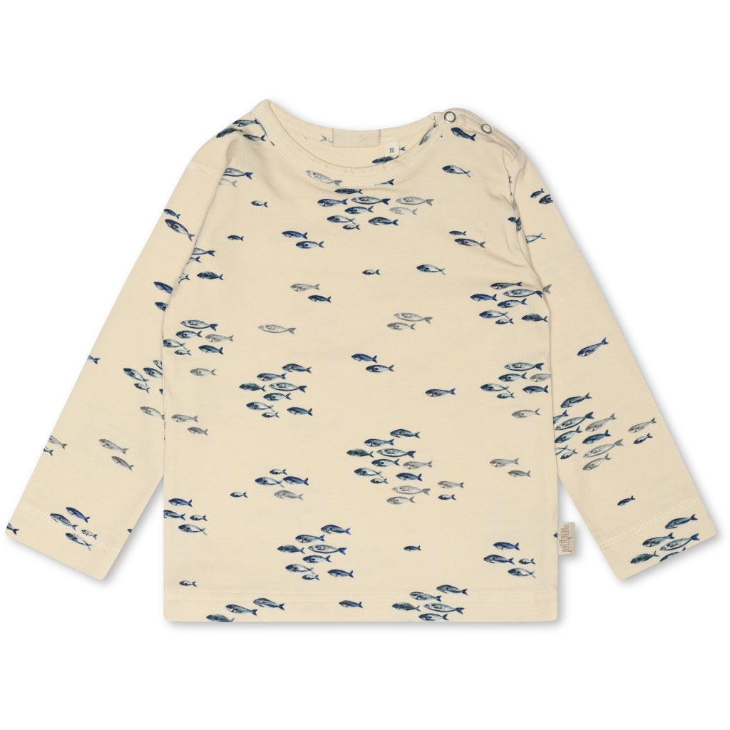 PETIT PIAO T-shirt L/S Printed Langærmet bluse Fish AOP