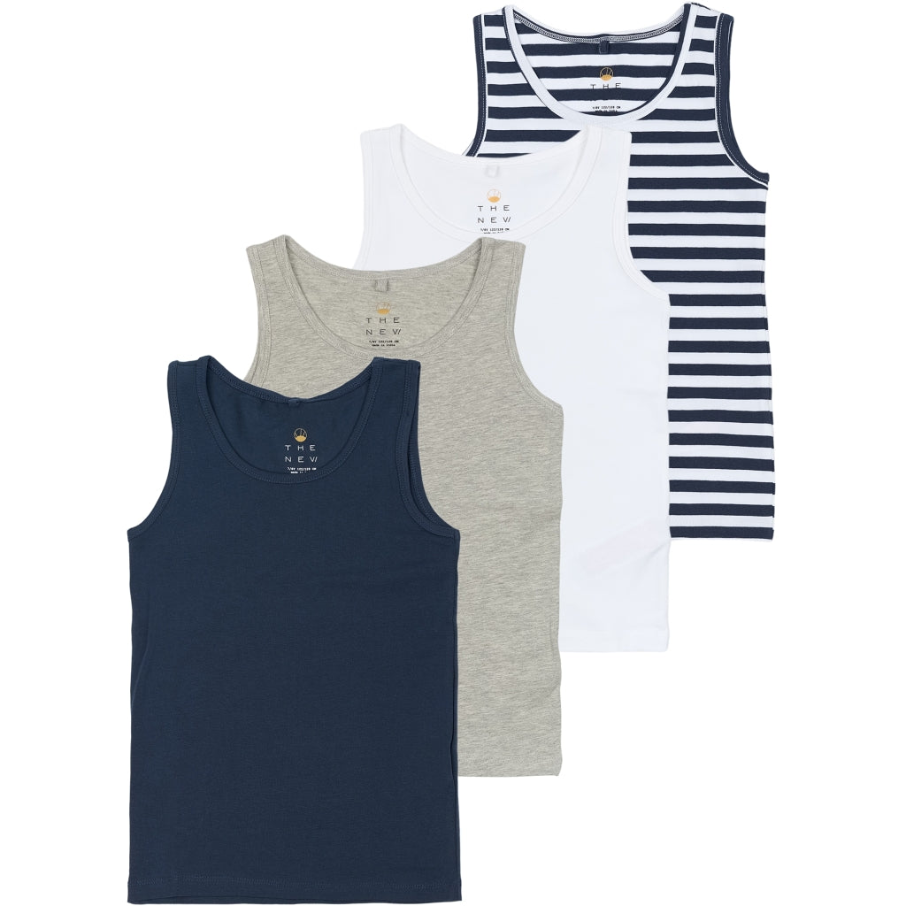 THE NEW TNBoys Basic Tanktop Multi Pak Undertøj Multi Color Mood Indigo