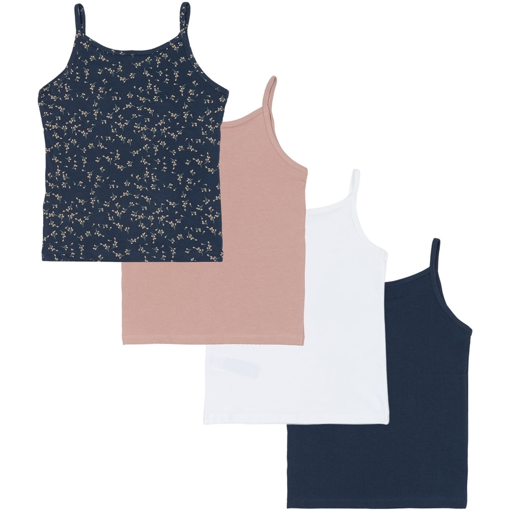 THE NEW TNGirls Basic Tanktop Multi Pak Undertøj Multi Color Mood Indigo