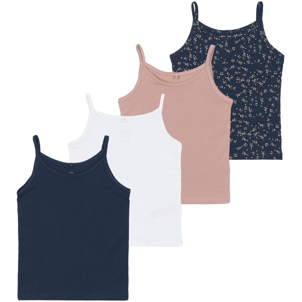 THE NEW TNGirls Basic Tanktop Multi Pak Undertøj Multi Color Mood Indigo