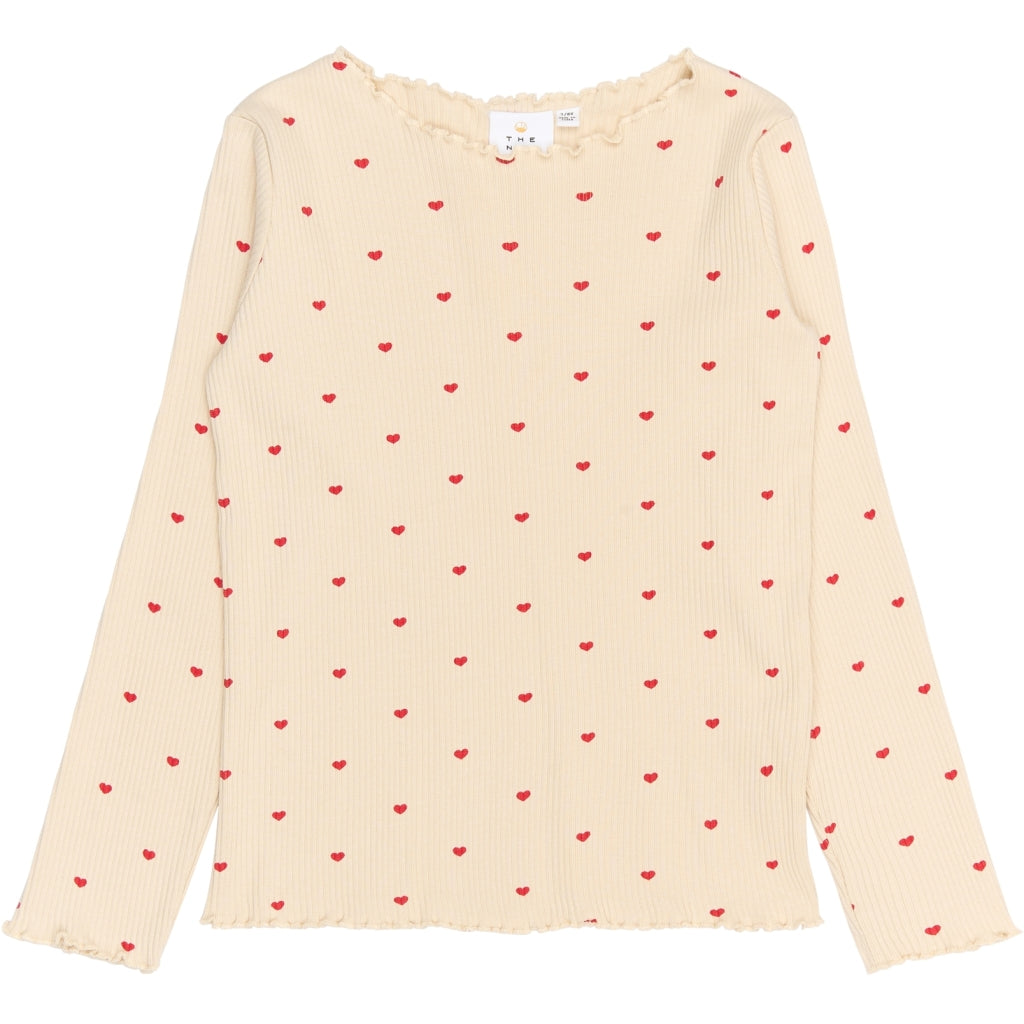 THE NEW TNHoliday Heart Rib Nattøj Nattøj Gardenia AOP