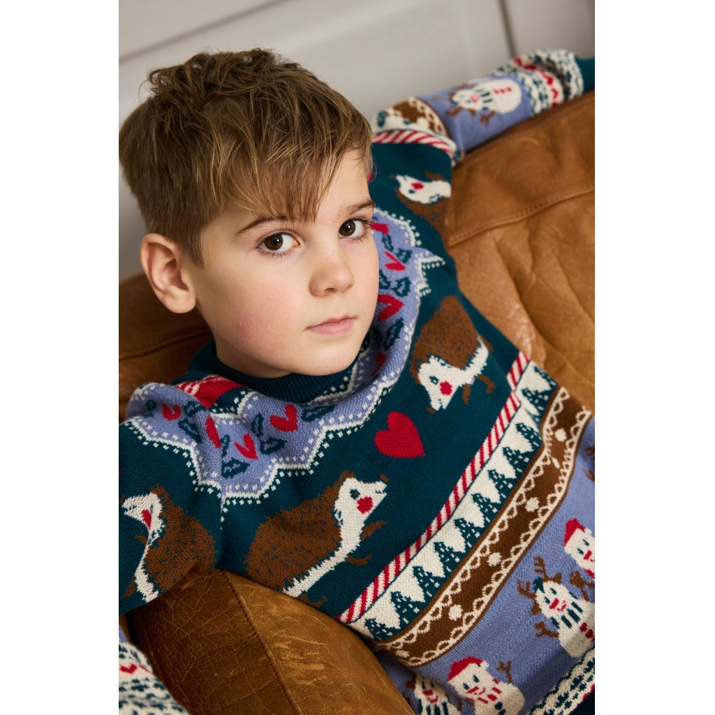 THE NEW TNHoliday Jacquard Striktrøje Strik Multi Colour