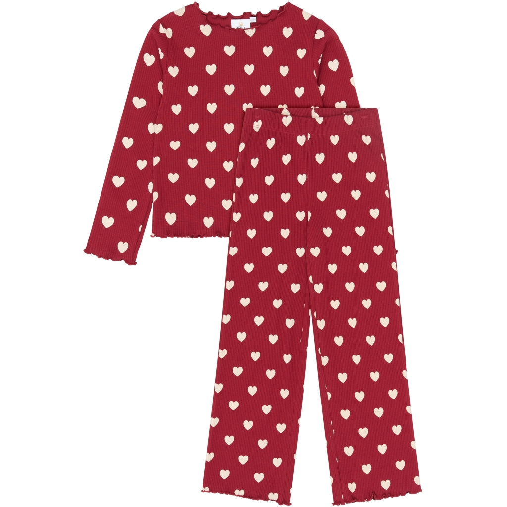 THE NEW TNHoliday Red Heart Rib Nattøj Nattøj Rio Red AOP TN