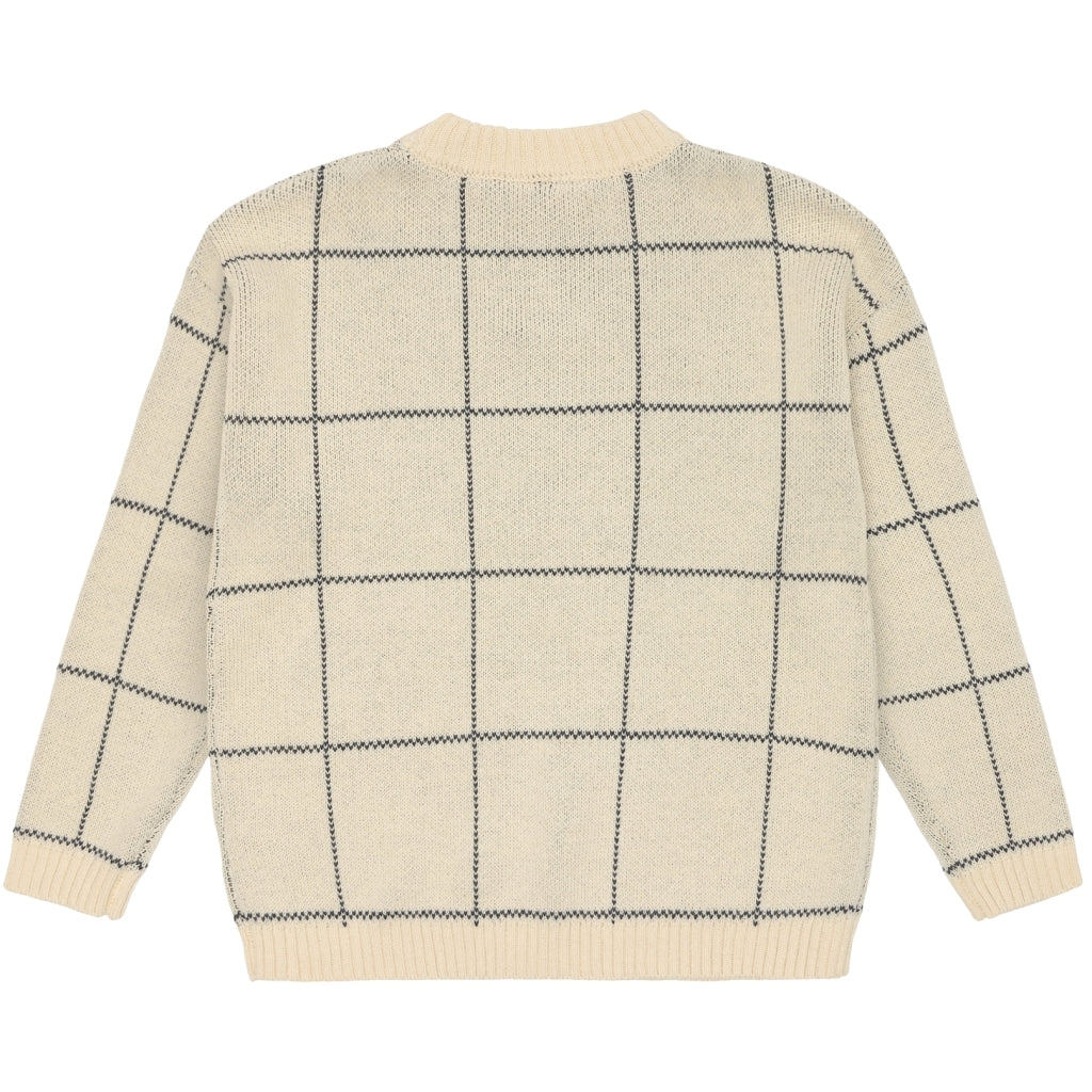 THE NEW TNLennart Jacquard Pullover Strik Angora Check AOP