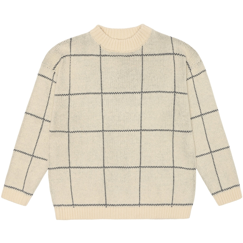 THE NEW TNLennart Jacquard Pullover Strik Angora Check AOP