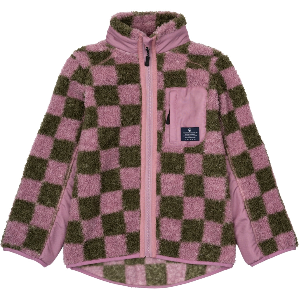 THE NEW TNLeola Teddy Jacket Jakker Orchid Haze Check AOP