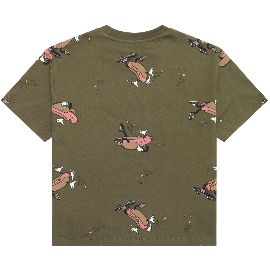 THE NEW TNLex Oversize T-shirt T-shirt Ivy Green Hot Dog AOP