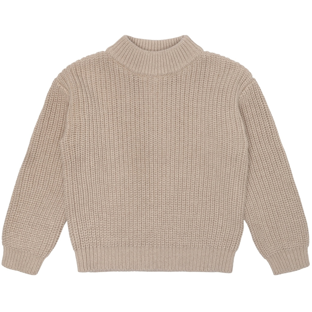 THE NEW TNLuck Unisex Striktrøje Strik Oatmeal Melange