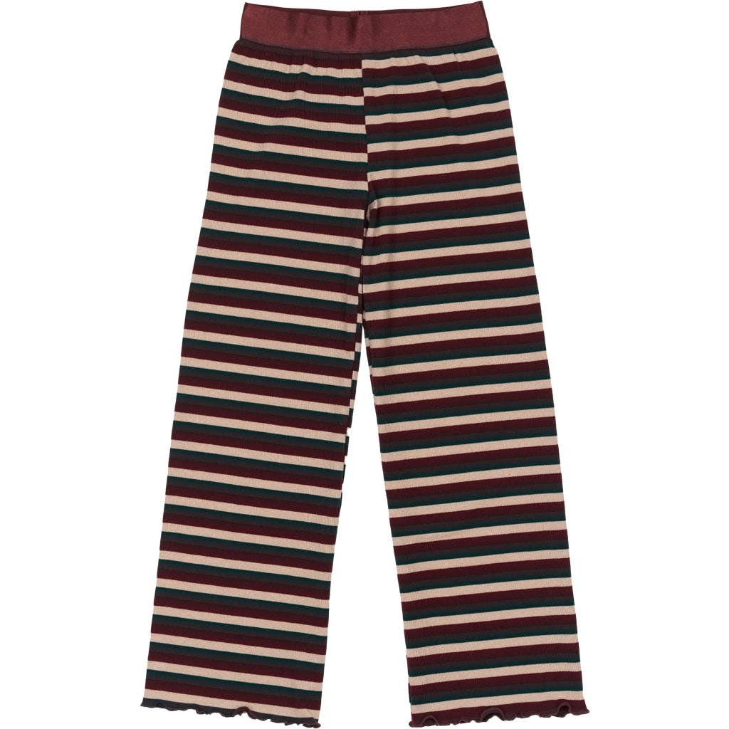 THE NEW TNMadeline Wide Leg Rib Bukser Bukser Multi stripe