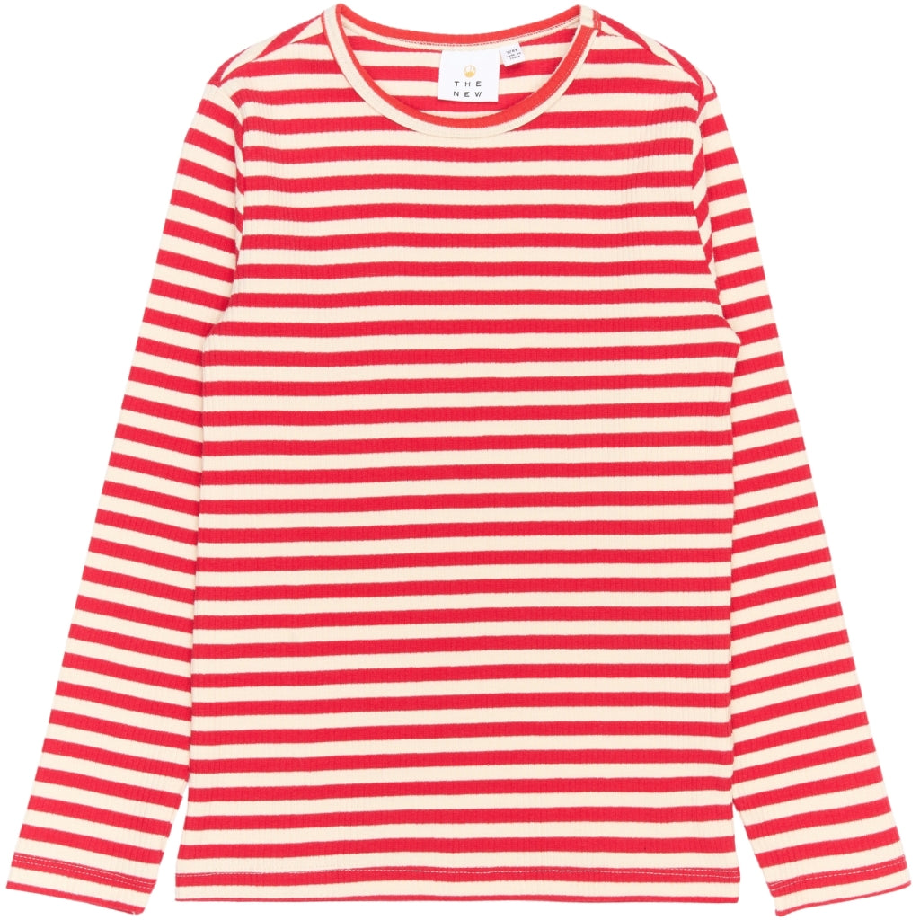 THE NEW TNMoore Længærmet Rib Bluse Langærmet bluse Ski Patrol Striped