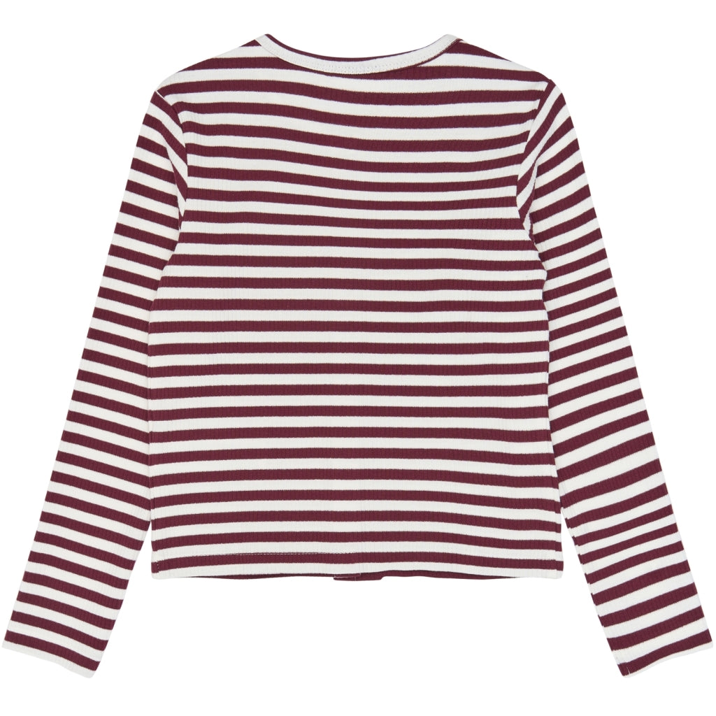 THE NEW TNMoore Long-Sleeved Rib Cardigan Cardigan Gardenia Striped