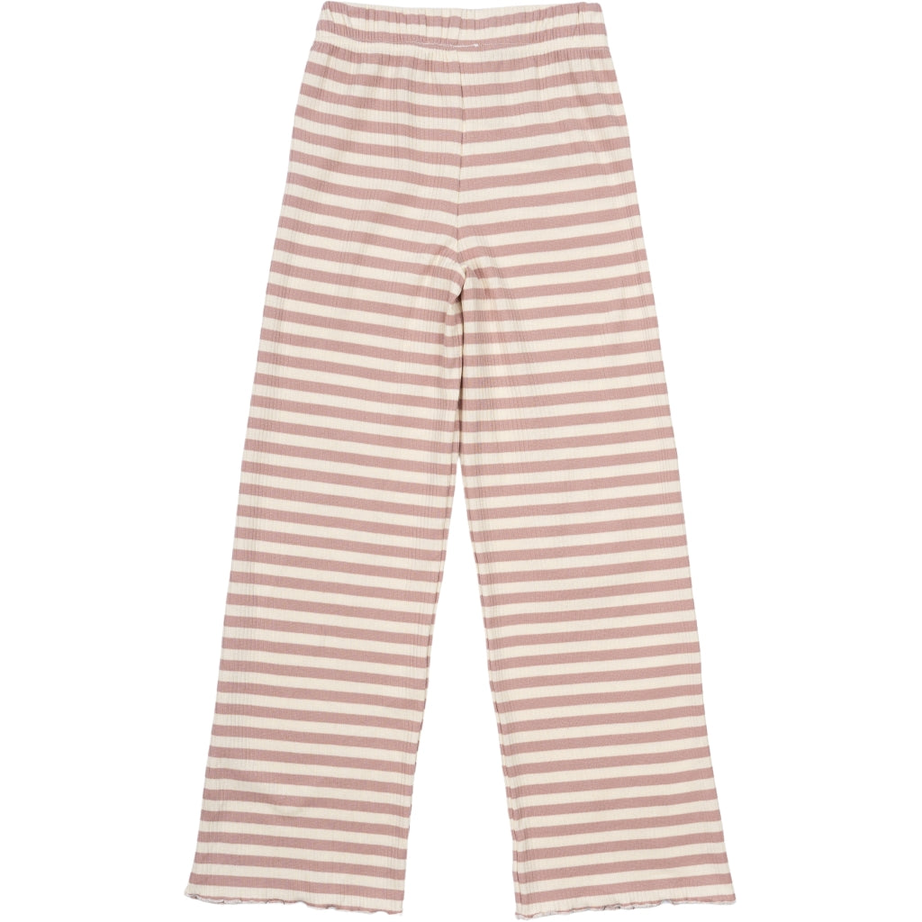 THE NEW TNMoore Wide Leg Rib Bukser Bukser Adobe Rose Striped