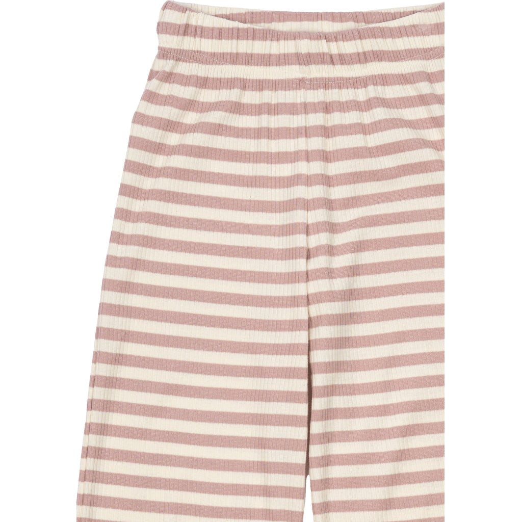 THE NEW TNMoore Wide Leg Rib Bukser Bukser Adobe Rose Striped