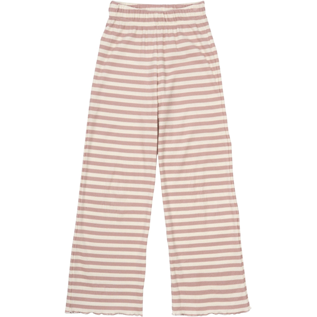 THE NEW TNMoore Wide Leg Rib Bukser Bukser Adobe Rose Striped