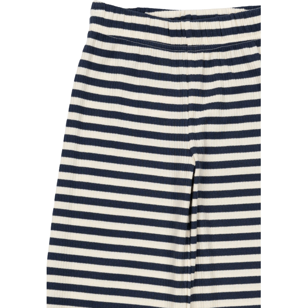 THE NEW TNMoore Wide Leg Rib Bukser Bukser Mood Indigo Striped