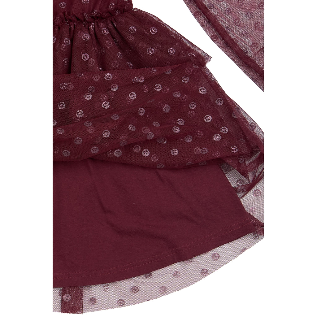 THE NEW TNPascha Langærmet Kjole Kjoler Burgundy AOP TN