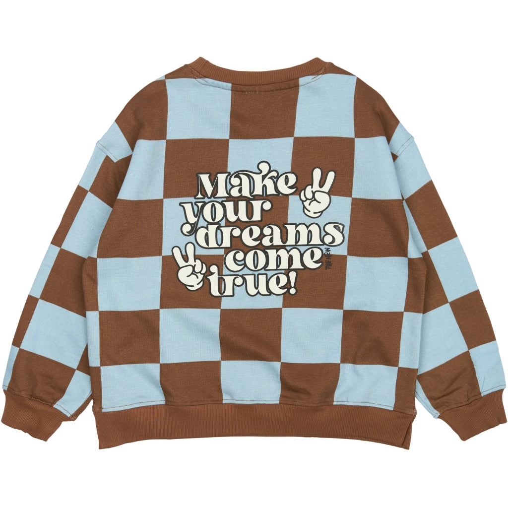 THE NEW TNPollard Oversize Sweatshirt Sweatshirt Toffee Check