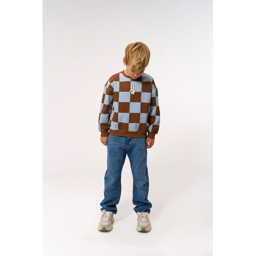 THE NEW TNPollard Oversize Sweatshirt Sweatshirt Toffee Check