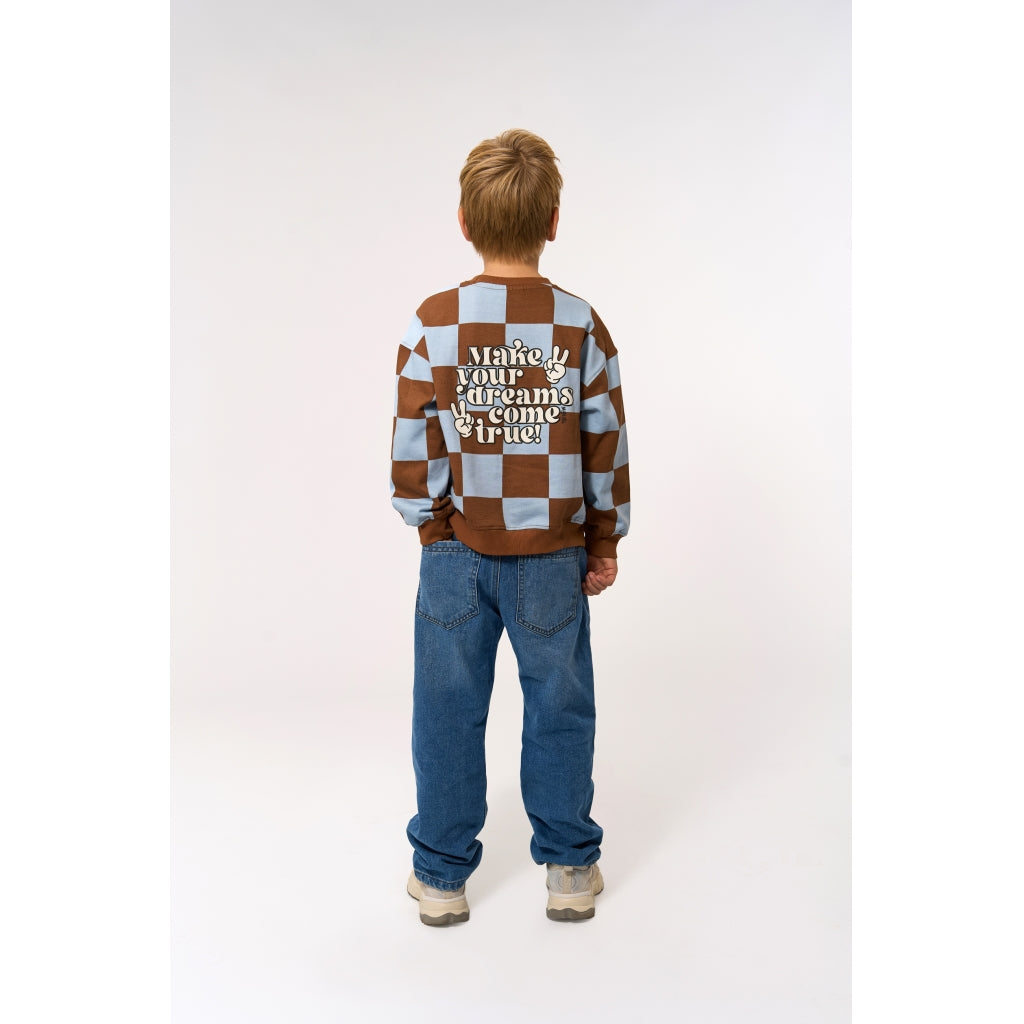 THE NEW TNPollard Oversize Sweatshirt Sweatshirt Toffee Check