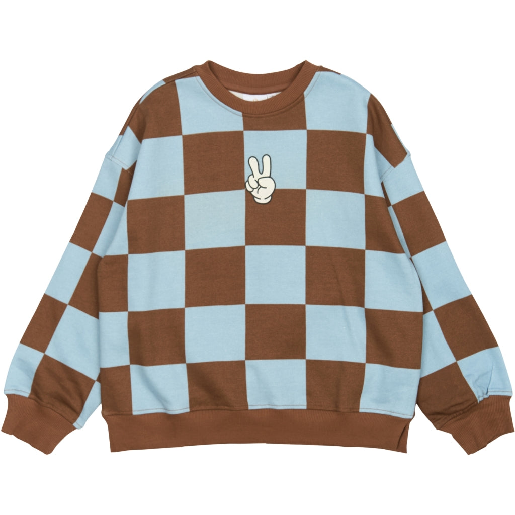 THE NEW TNPollard Oversize Sweatshirt Sweatshirt Toffee Check