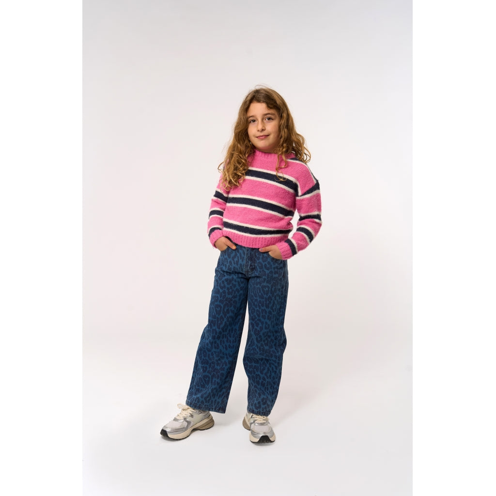 THE NEW TNPrima Wide Jeans Jeans Medium Blue Denim AOP