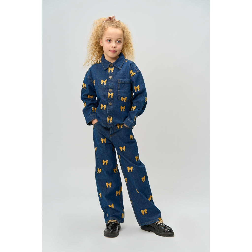 THE NEW TNRaquel Denim Skjortejakke Skjorter Medium Blue Denim AOP