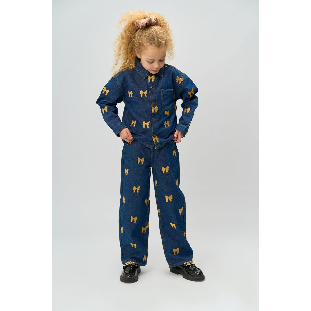THE NEW TNRaquel Denim Skjortejakke Skjorter Medium Blue Denim AOP