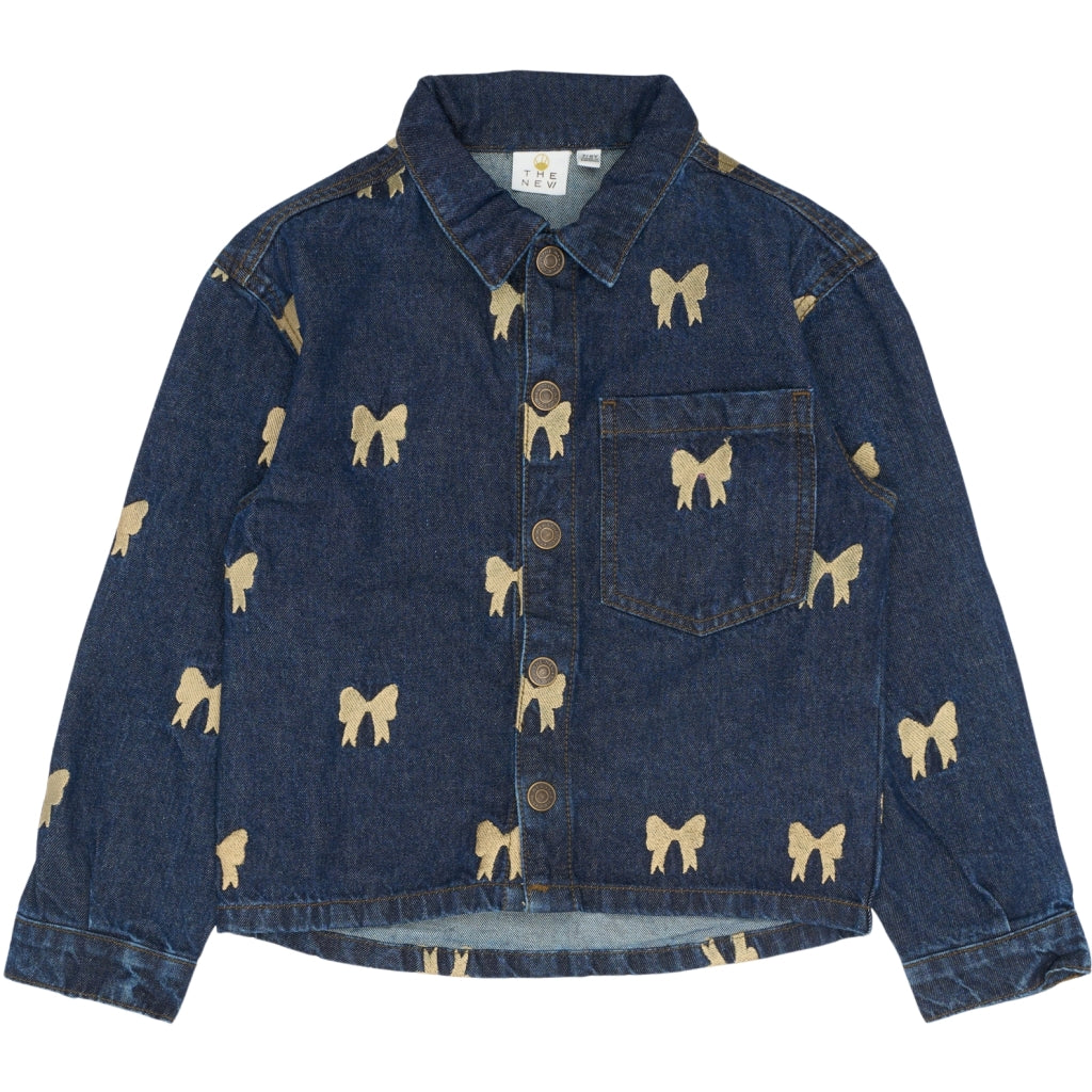 THE NEW TNRaquel Denim Skjortejakke Skjorter Medium Blue Denim AOP