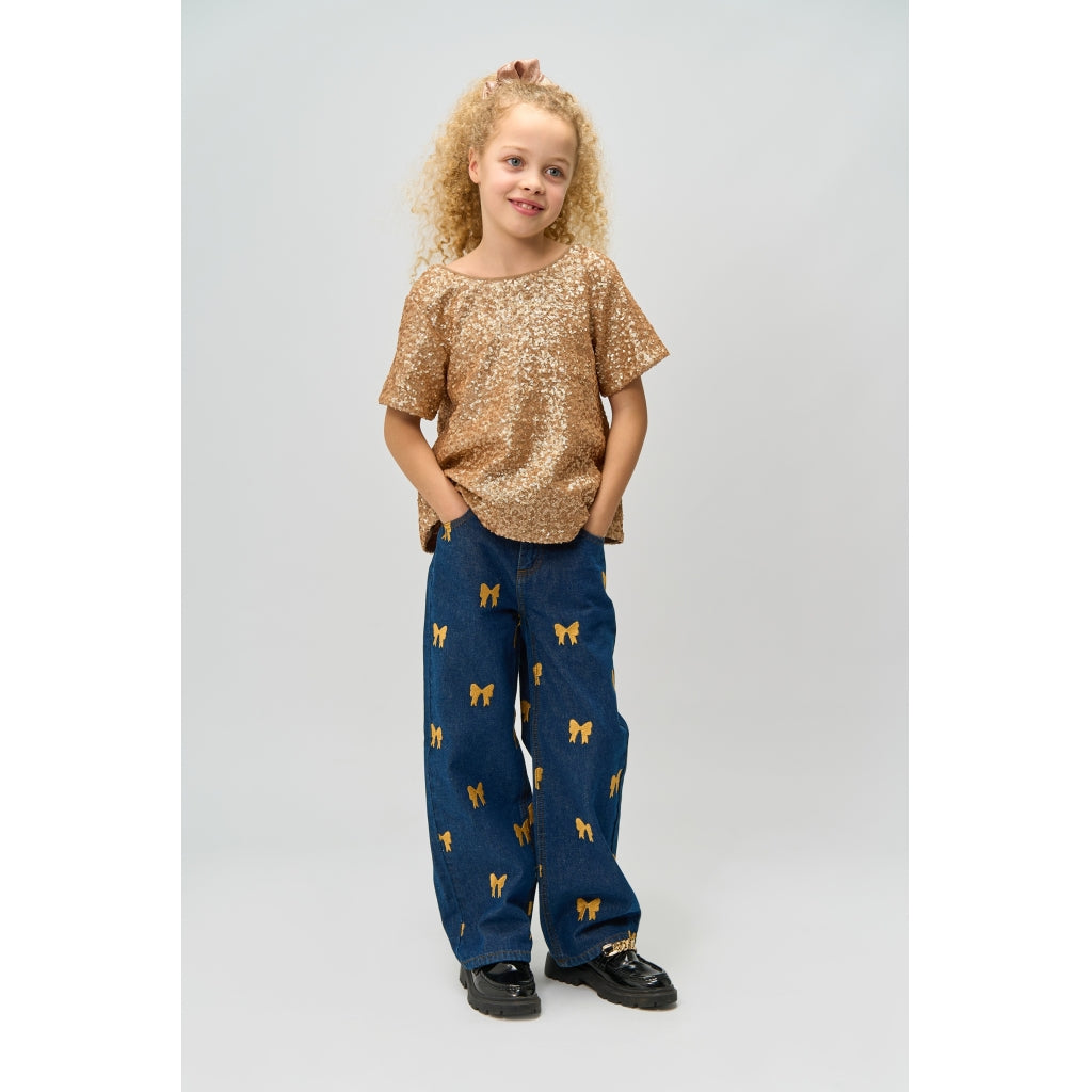 THE NEW TNRaquel Wide Jeans Jeans Medium Blue Denim AOP