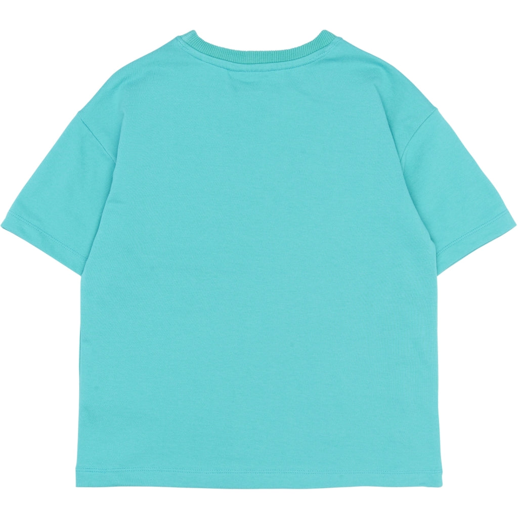 THE NEW TNRasmus Oversize Kortærmet Sweat Bluse T-shirt Maui Blue