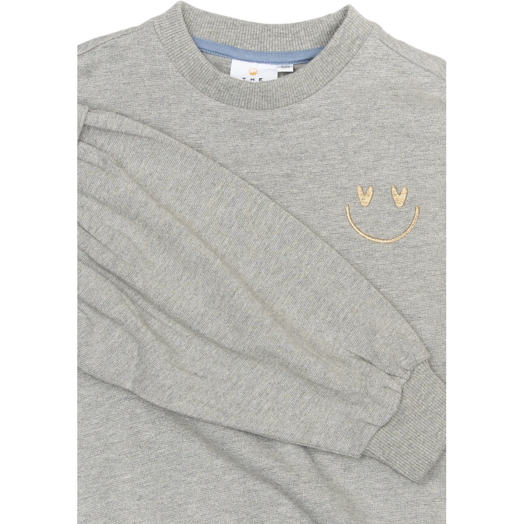 THE NEW TNRenata Glitter Sweatshirt Sweatshirt Light Grey Melange