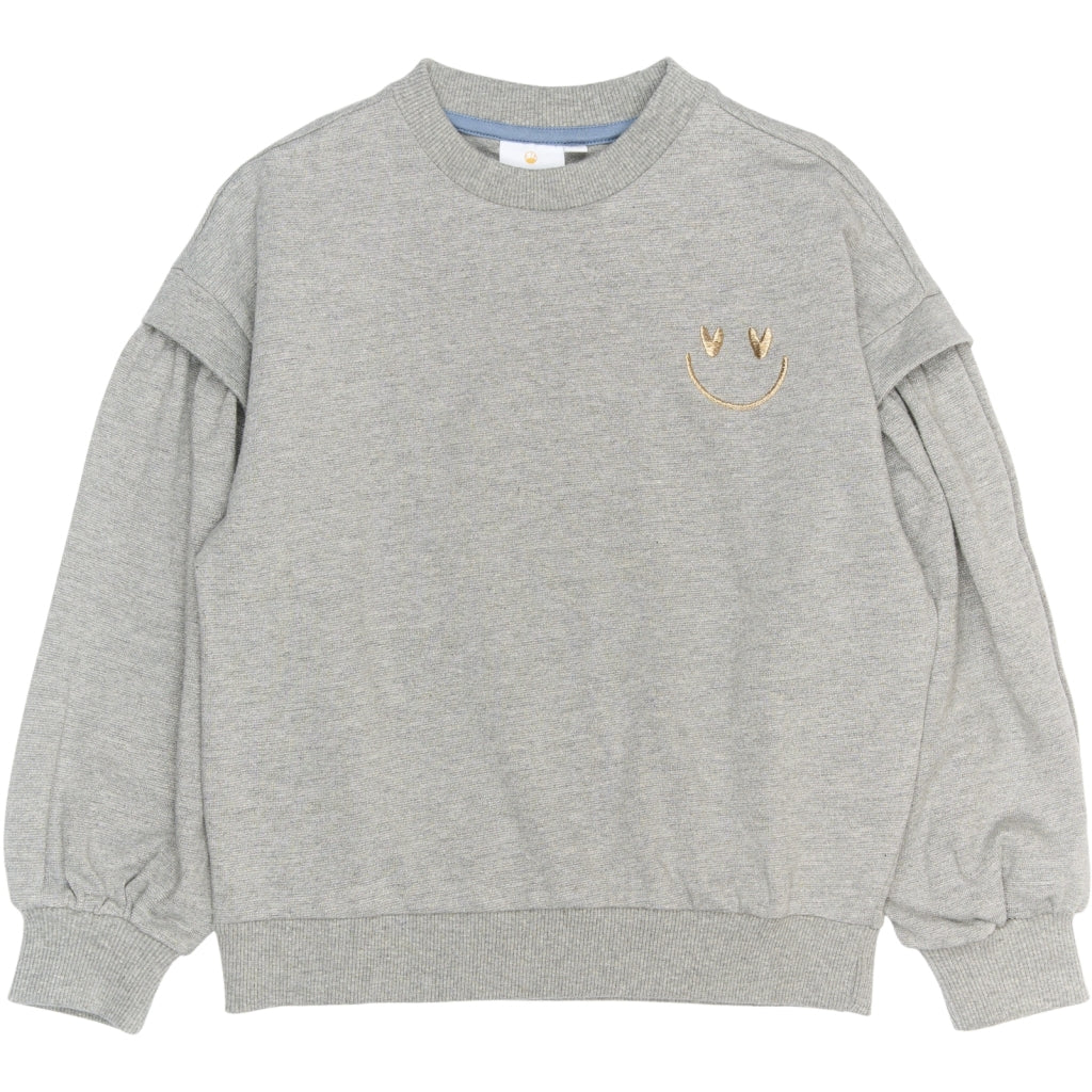 THE NEW TNRenata Glitter Sweatshirt Sweatshirt Light Grey Melange