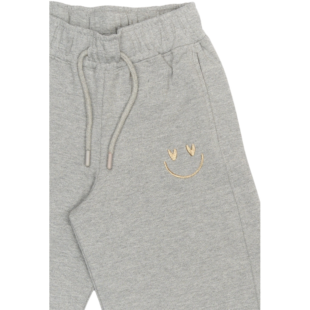 THE NEW TNRenata Wide Glitter Sweatpants Bukser Light Grey Melange