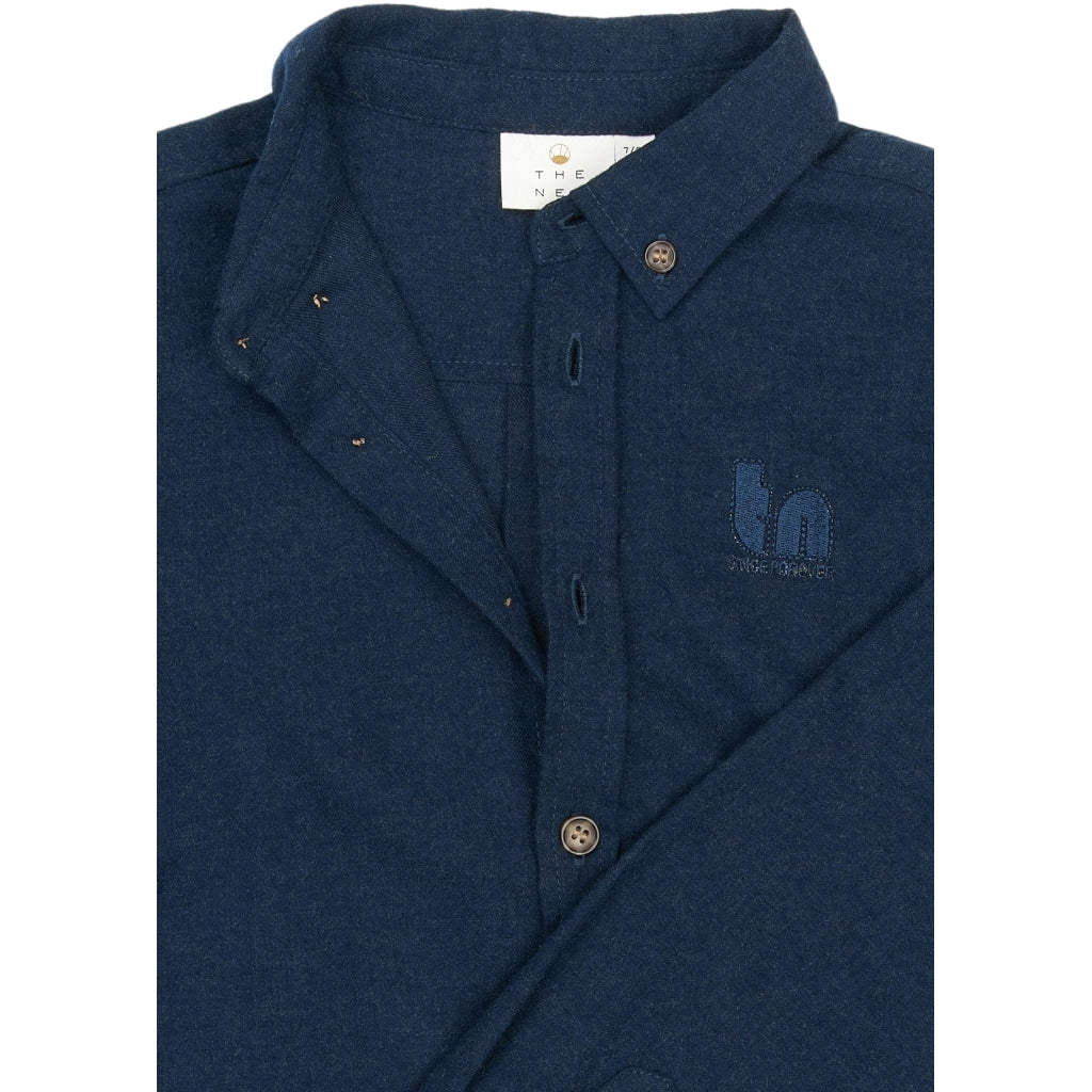 THE NEW TNRick Længærmet Skjorte Skjorter Navy Blazer Melange