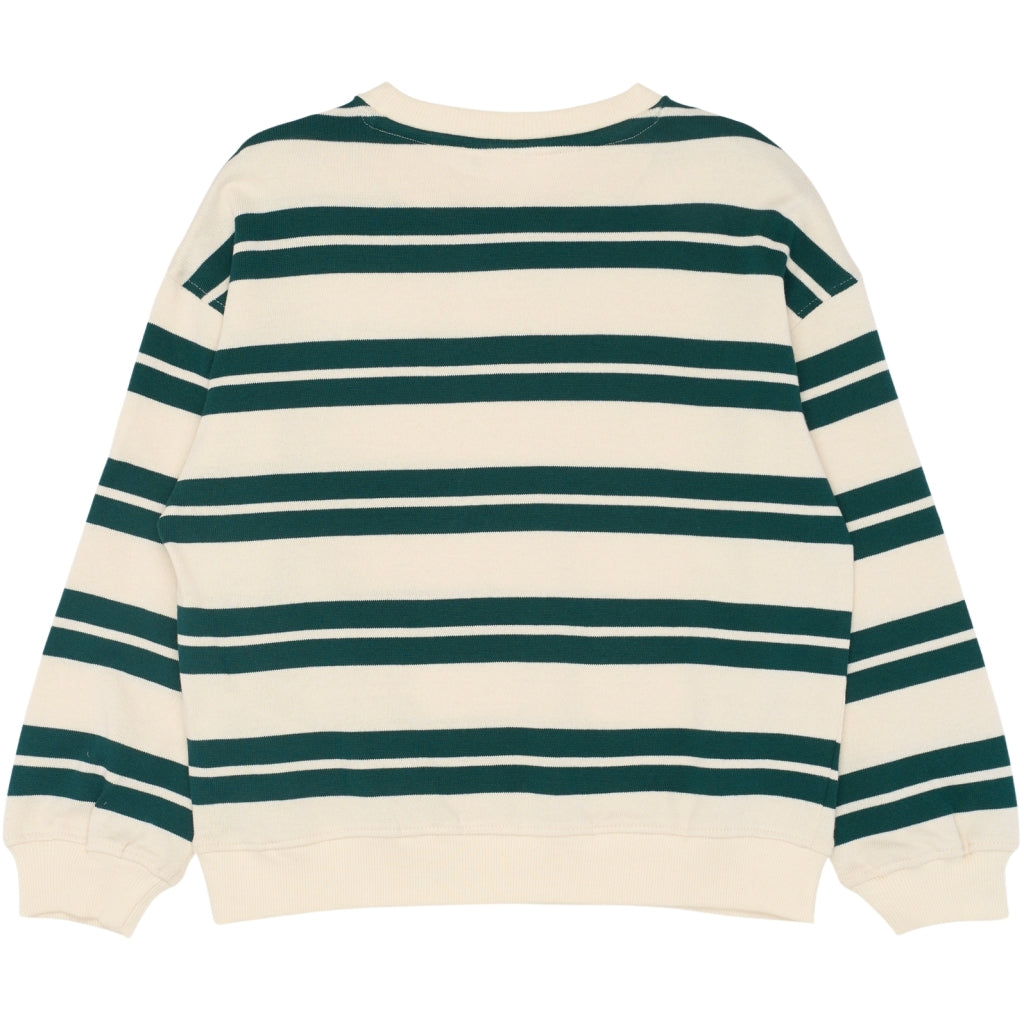 THE NEW TNRob Oversize Strik Sweatshirt Sweatshirt Deep Teal Striped
