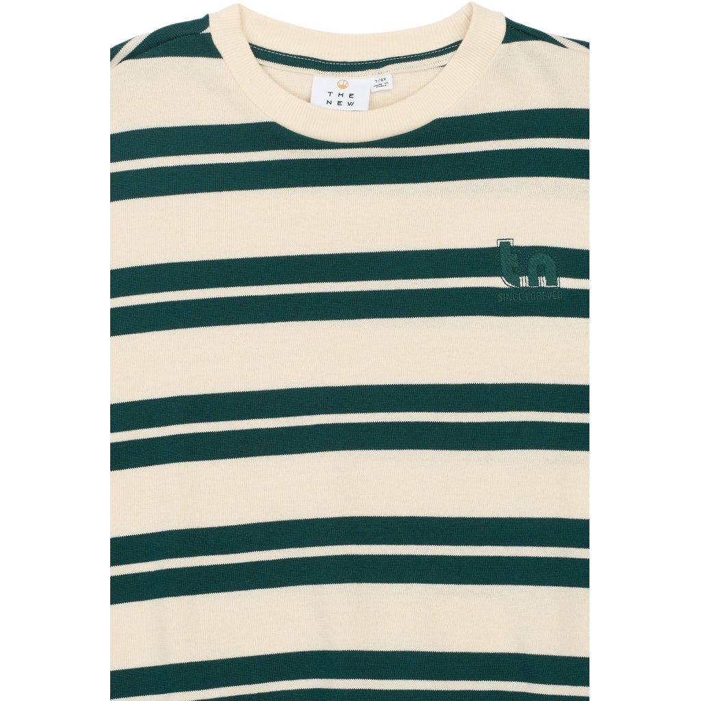 THE NEW TNRob Oversize Strik Sweatshirt Sweatshirt Deep Teal Striped