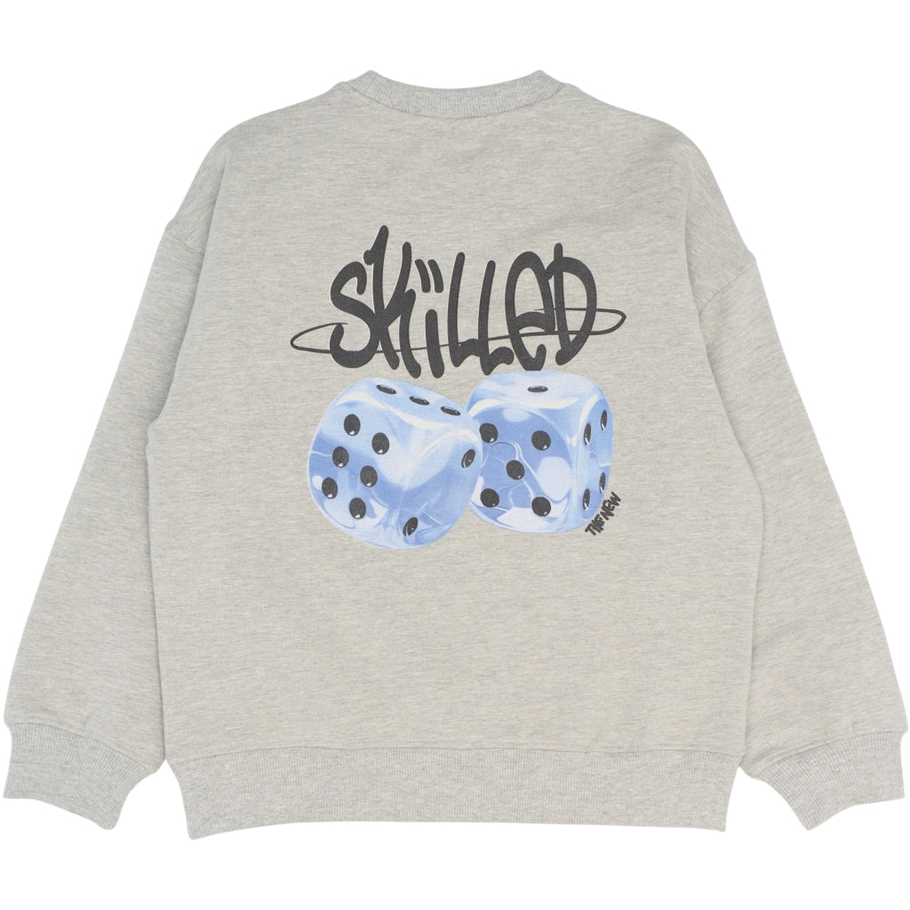 THE NEW TNRon Melange Oversize Sweatshirt Sweatshirt Light Grey Melange