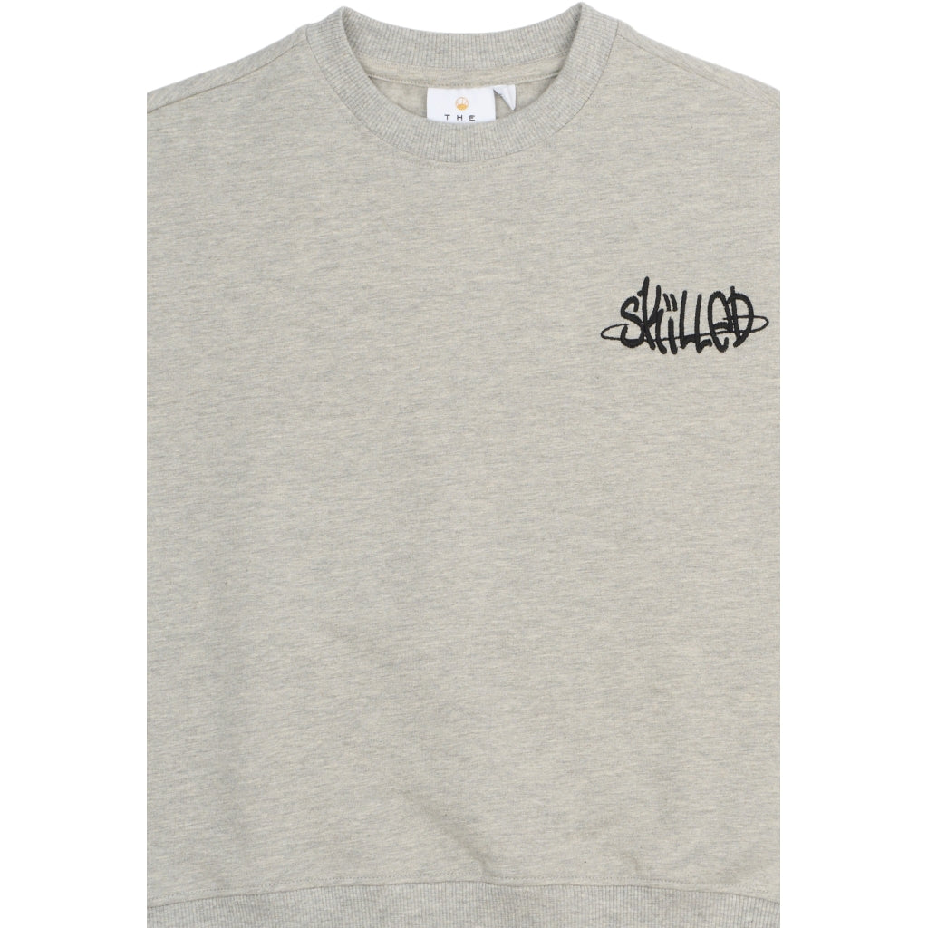 THE NEW TNRon Melange Oversize Sweatshirt Sweatshirt Light Grey Melange