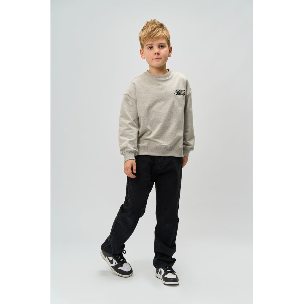 THE NEW TNRon Melange Oversize Sweatshirt Sweatshirt Light Grey Melange