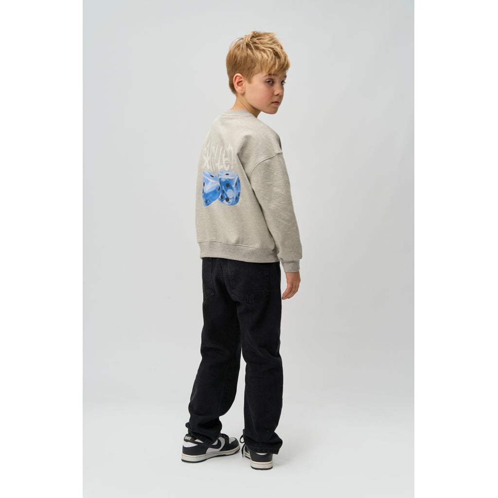 THE NEW TNRon Melange Oversize Sweatshirt Sweatshirt Light Grey Melange