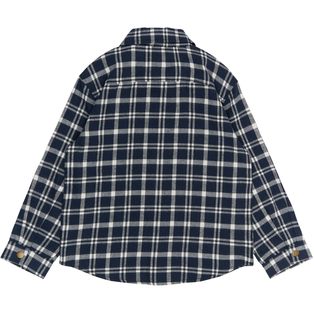 THE NEW TNRonan Oversize Længærmet Flannel Skjorte Skjorter Navy Blazer Check