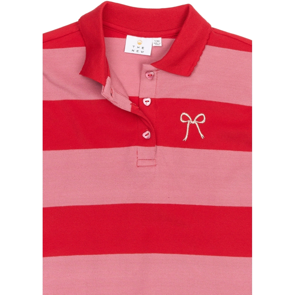 THE NEW TNRook Længærmet Pique Polo Langærmet bluse Ski Patrol Striped