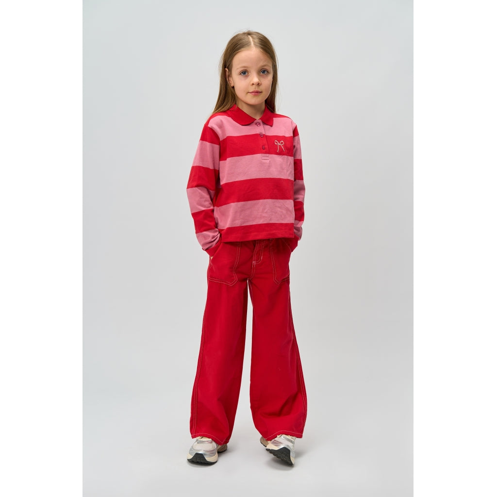 THE NEW TNRook Længærmet Pique Polo Langærmet bluse Ski Patrol Striped