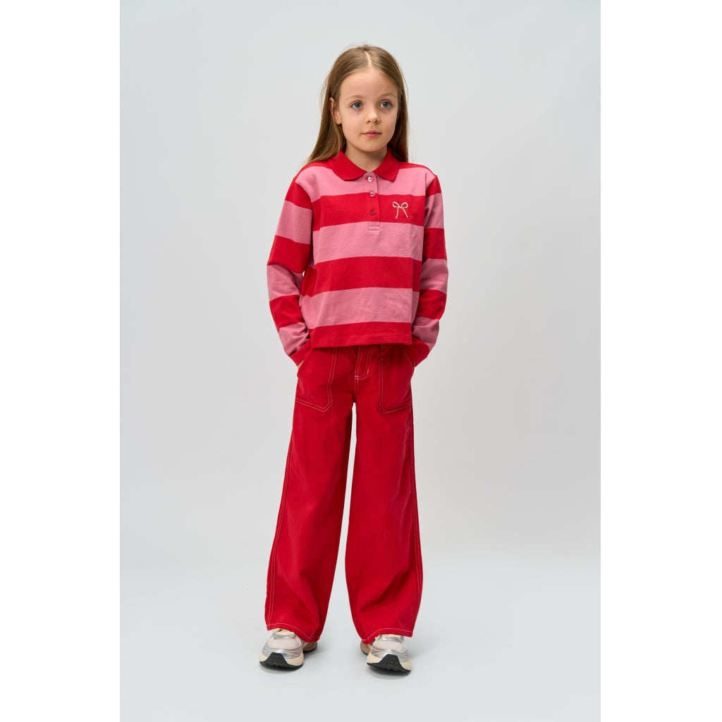 THE NEW TNRook Længærmet Pique Polo Langærmet bluse Ski Patrol Striped