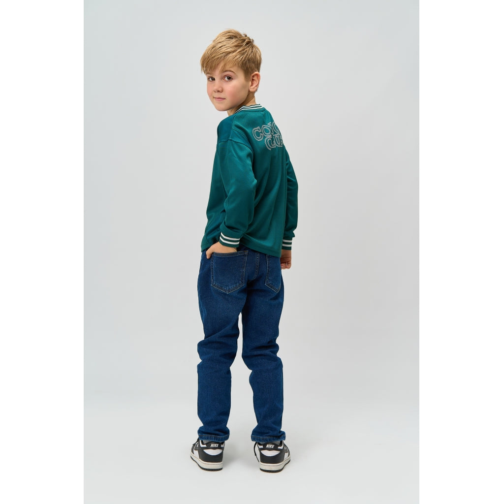 THE NEW TNRooney Oversize Længærmet Bluse Langærmet bluse Deep Teal