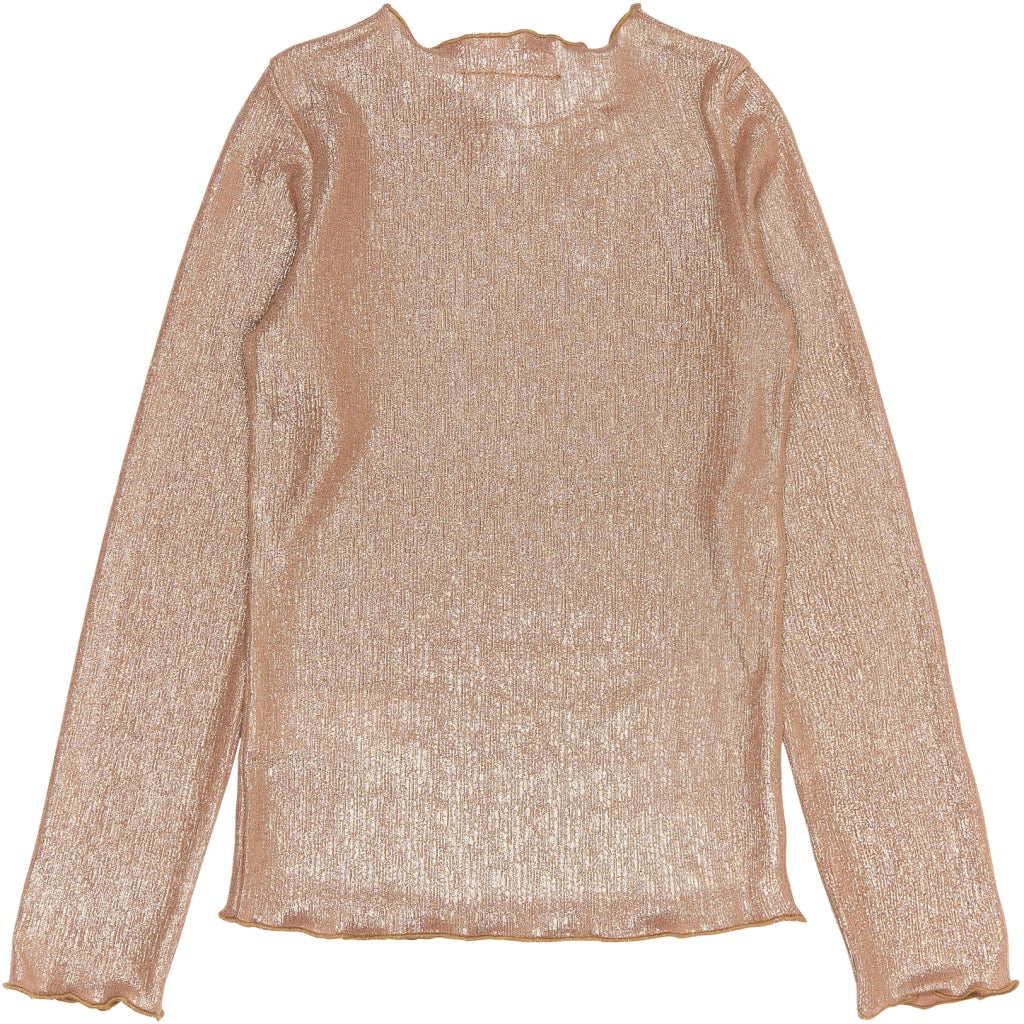 THE NEW TNRosalind Længærmet Glitter Bluse Langærmet bluse GOLD 